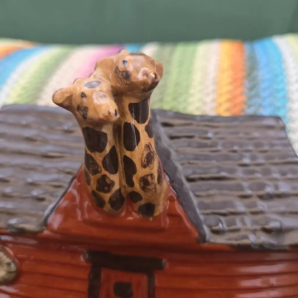 Large ELDRETH POTTERY Redware NOAH'S ARK Sculpture Figurine 9